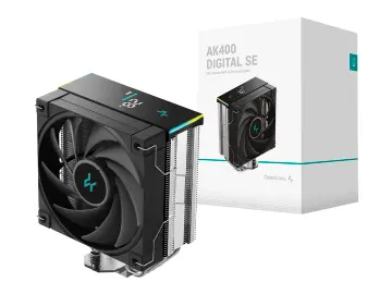 DEEPCOOL PARA PROCESADOR DEEPCOOL AK400 DIGITAL SE (R-AK400-BKADMN-GJD) 1 VENTILADOR, 120MM, LED ARGB, NEGRO