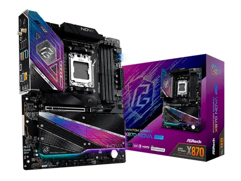 ASROCK X870 NOVA WIFI (X870 NOVA WIFI ) SOCKET AM5, RAM DDDR5 BUSS 8000OC MHZ, WIFI 7