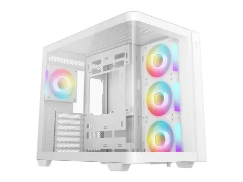 DEEPCOOL GAMING CG530U 4F WHITE 4 VENTILADORES, LED ARGB, BLANCO
