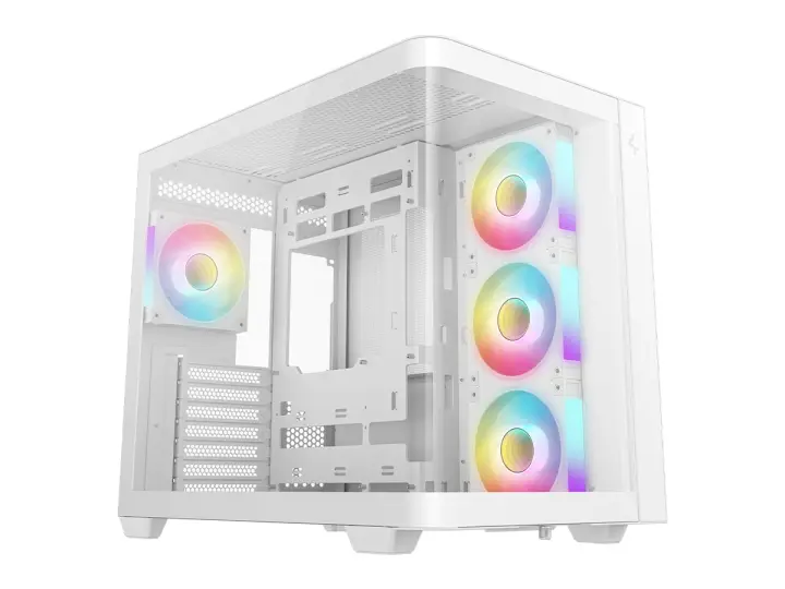 DEEPCOOL GAMING CG530U 4F WHITE 4 VENTILADORES, LED ARGB, BLANCO