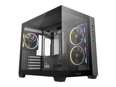 DEEPCOOL CG330 3F (R-CG330-BKNGM3-G-E-3) PANELES DE VIDRIO LATERAL Y FRONTAL, 3 VENTILADORES, LED ARGB, NEGRO-34333