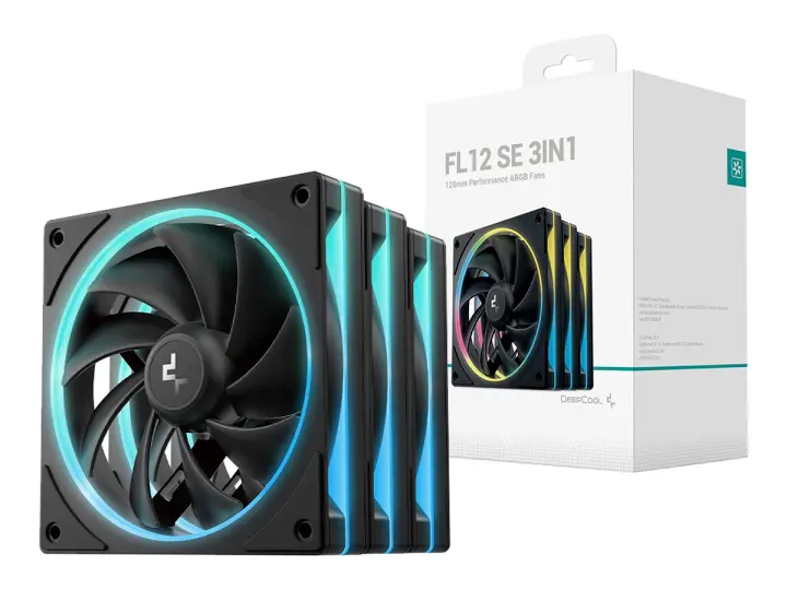 DEEPCOOL PARA CASE DEEPCOOL FL12 SE 3IN1 (R-FL12SE-BKAPN3-G-E-3) PACK 3 EN 1, 120MM, NEGRO-34317