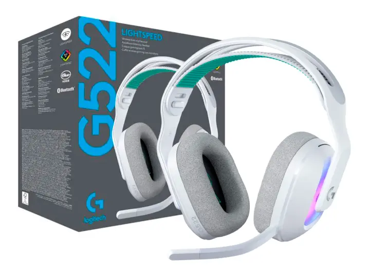 LOGITECH G522 90H GAMING (981-001549) CON MICROFONO, LIGHTSPEED/BT/CABLE USB-C LIGHTSYNC RGB,BLANCO