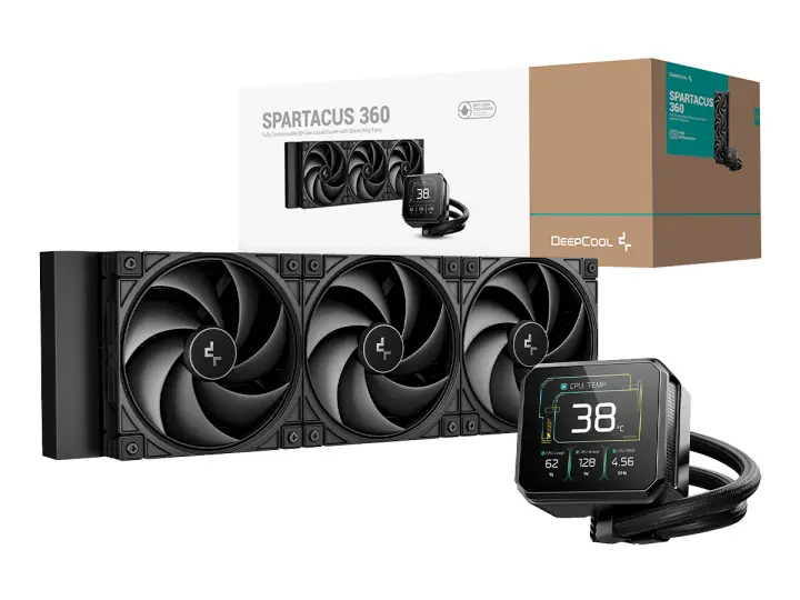 DEEPCOOL SISTEMA DE ENFRIAMIENTO LIQUIDO DEEPCOOL SPARTACUS 360 DARK (R-SPT360-BKDSMP-G-1) 3 VENTILADORES, 360MM, LED ARGB, NEGRO