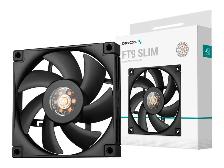 DEEPCOOL PARA CASE DEEPCOOL FT9 SLIM (R-FT9SLIM-BKWPN1-G) 90MM, BAJO PERFIL-34089