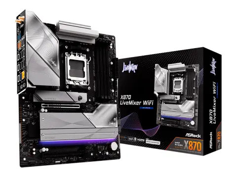 ASROCK X870 LIVEMIXER WIFI (X870 LIVEMIXER) SOCKET AM5, RAM DDR5 BUSS 9066OC MT/S