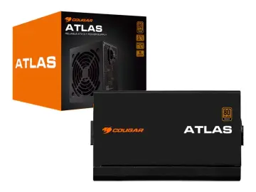 COUGAR 750W ATLAS (CGR-VG-750) ATX, 80 PLUS BRONZE, NO MODULAR, NEGRO