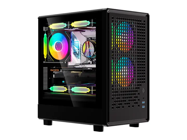M-ATX GAMER FPMAX WIND SHELL G2, 3X RAINBOW, USB3.0, HD