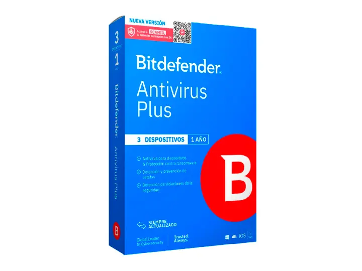 BITDEFENDER ANTIVIRUS PLUS 3PCS 12 MESES (CAJA) B11010063