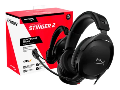 HYPERX CLOUD STINGER 2 GAM HS (75X29AA) MICROFONO INCORPORADO, NEGRO