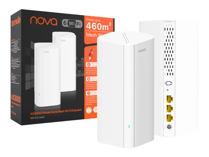 ROUTER TENDA NOVA AX3000 WIFI 6 MX12 MESH | PACK 2 UNIDADES