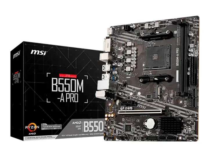 MSI PRO B550M-B , SOCKET AM4,(PRO B550M-B) DDR4, MICRO-ATX BUSS 4600OC MHZ