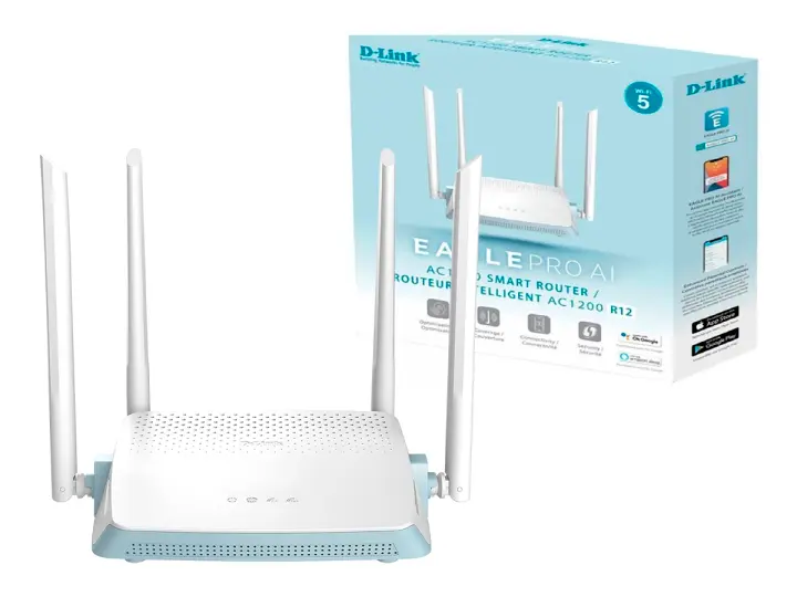 ROUTER D-LINK SMART AC1200 EAGLE PRO AI (R12) WI-FI 5, DUAL BAND