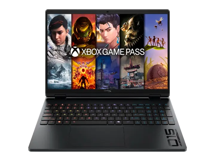HYPERX LAPTOP HP CORE ULTRA 7 255H OMEN HYPERX 15-GA0070WM (15-GA0070WM) RAM 16GB, SSD 1TB, RTX 5060 8GB, PANTALLA 15.3 WUXGA 165HZ, WIN11, BLACK, RGB