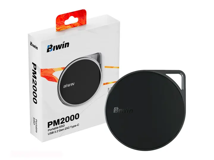 BIWIN EXTERNO BIWIN 1TB PM2000 (BPM200001TB-RGH) CONEXION USB C, LECTURA 2000MB/S, NEGRO