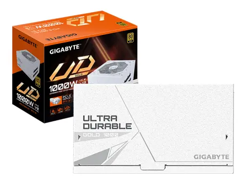 FUENTE 1000W GIGABYTE UD1000GM PG5 V2 ICE WHITE (UD1000GM PG5 ICE) ATX, MODULAR, 80 PLUS GOLD-34282