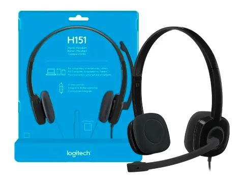LOGITECH H151 (981-000587) CON MICROFONO, NEGRO