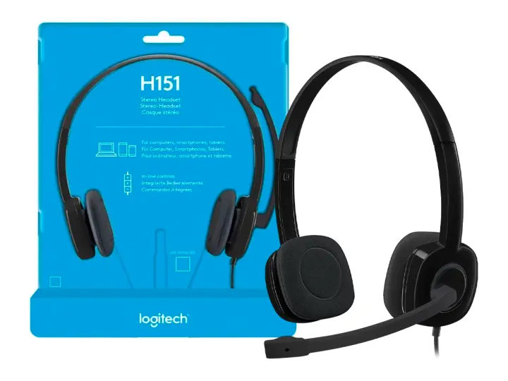 LOGITECH H151 (981-000587) CON MICROFONO, NEGRO