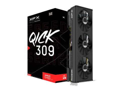 XFX SPEEDSTER QICK 309 RADEON RX 7600XT, (RX-76TQICKBP) 16GB, 128 BITS, GRAFICO PARA VIDEOJUEGOS, 3 VENTILADORES, PCI 4, (RX-76TSWFTF