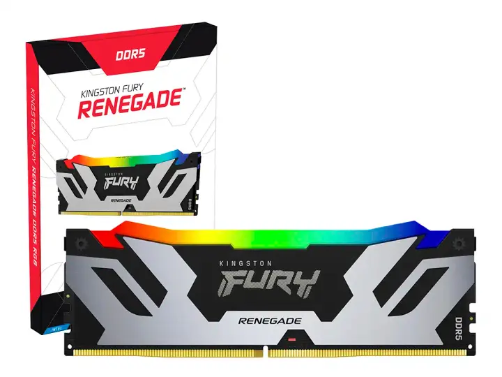 KINGSTON FURY DDR5 16GB RENEGADE ( KF580C38RSA-16) 8000 MT/S, NEGRO, RGB, CL 38