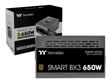Thermaltake 650W ATX, Bronze 80 Plus Smart BX3, No Modular, Color Negro
