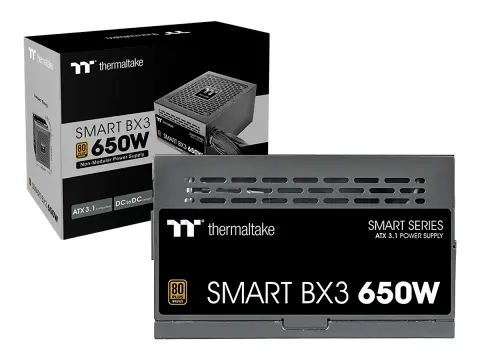 Thermaltake 650W ATX, Bronze 80 Plus Smart BX3, No Modular, Color Negro