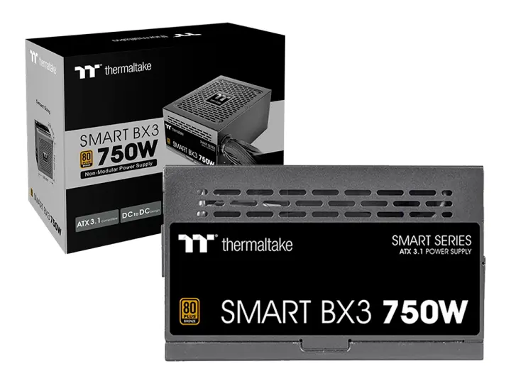 Thermaltake 750W ATX, Bronze 80 Plus Smart BX3, No Modular, Color Negro