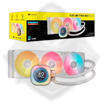 CORSAIR SISTEMA DE REFRIGERACION LÍQUIDA 360MM ARGB LCD – CORSAIR ICUE LINK TITAN 360 RX LCD WHITE