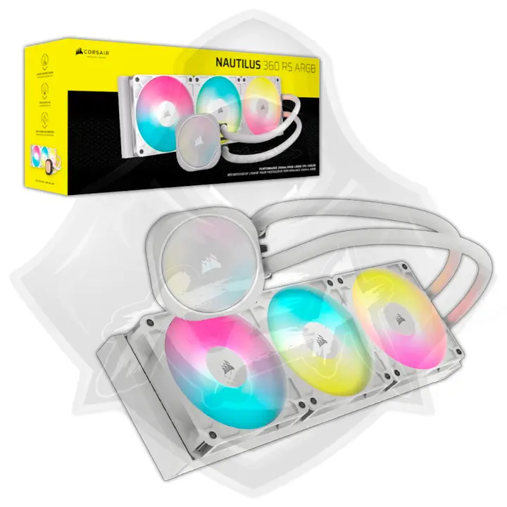 CORSAIR SISTEMA DE REFRIGERACION LÍQUIDA 360MM WHITE ARGB – CORSAIR NAUTILUS 360 RS