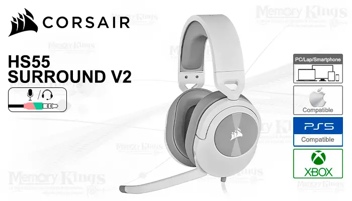 Corsair Gaming HS55 Surround V2 White