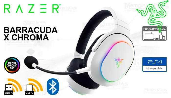 Razer Gaming Barracuda X Chroma White