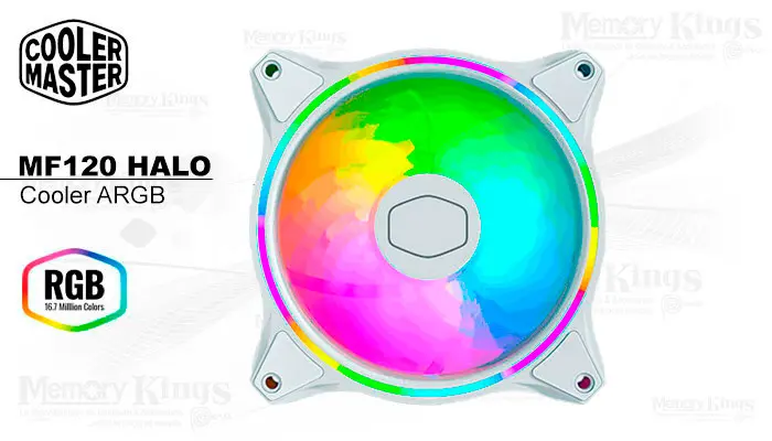 Cooler Master Case 120 Mm MF120 Halo ARGB White
