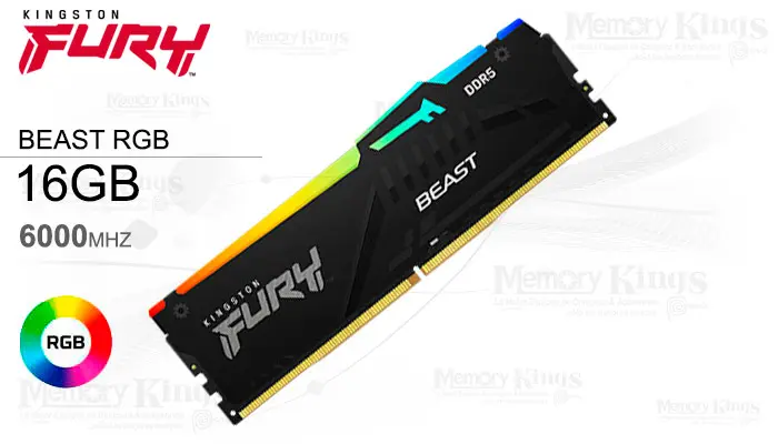 16GB 6000 CL36 Fury Beast RGB