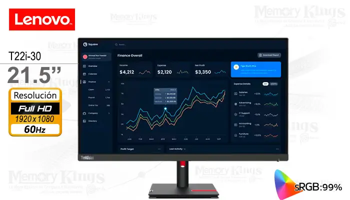 Lenovo 21.5 ThinkVision T22i-30 iPS FHD