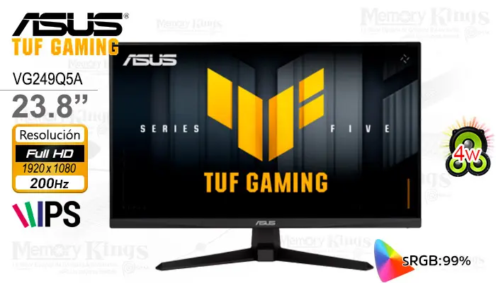 ASUS 23.8 TUF VG249Q5A iPS FHD 200Hz 1MS con Parlante Integrado