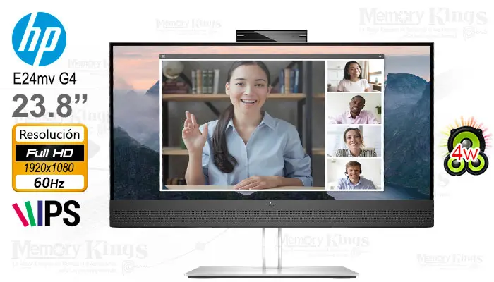 HP 23.8 E24mv G4 iPS FHD Pivote con WebCam y Parlante Integrado