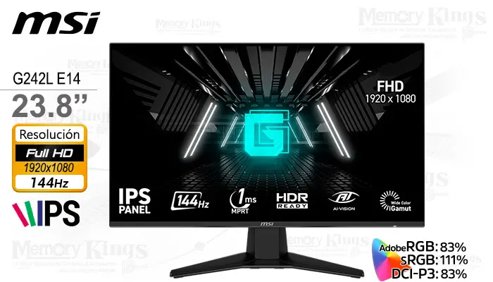 MSI 23.8 G242L E14 iPS FHD 144HZ 1MS