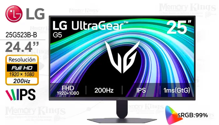 LG 24.4 Gaming UltraGear 25G523B iPS FHD 200Hz 1MS