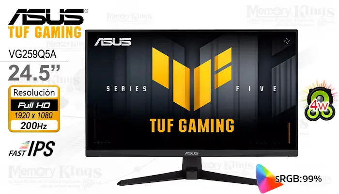 ASUS 24.5 TUF VG259Q5A iPS FHD 200Hz 0.03ms con Parlante Integrado