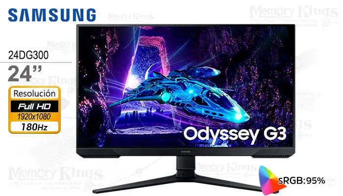 Samsung 24 Gaming Odyssey G3 DG300 180HZ 1MS, Pivote