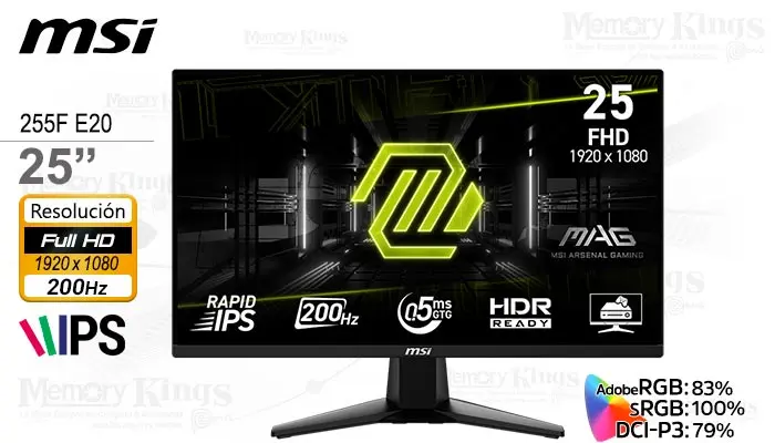 MSI 25 MAG 255F E20 iPS FHD 200HZ 0.5MS