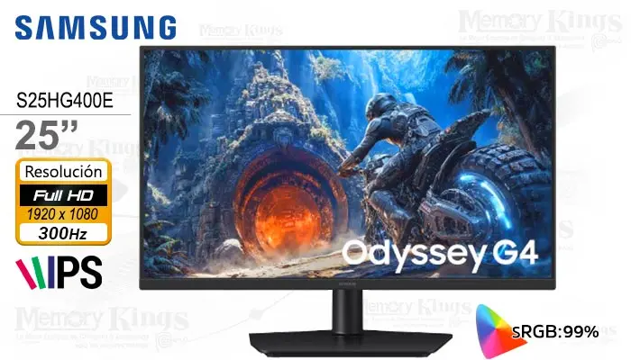 Samsung 25 Gaming Odyssey G4 G40H iPS FHD 300Hz 1MS, Pivote