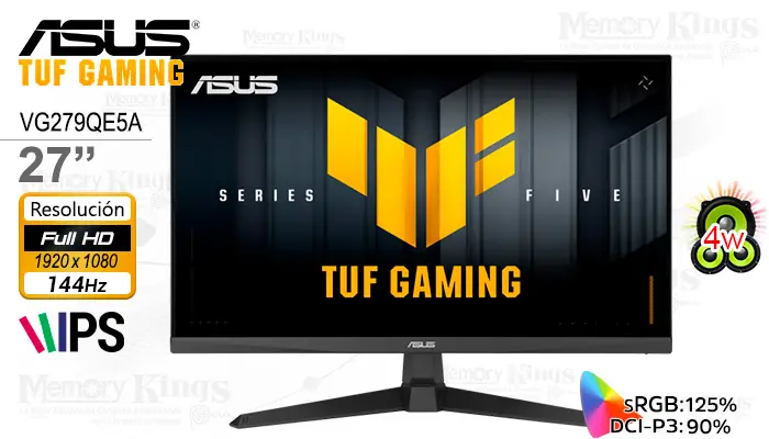 ASUS 27 TUF VG279QE5A iPS FHD 144Hz 1MS con Parlante Integrado