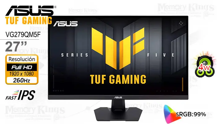 ASUS 27 TUF VG279QM5F iPS FHD 260Hz con Parlante Integrado