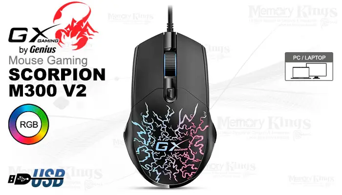 Gaming Gx Scorpion M300 V2 RGB Black