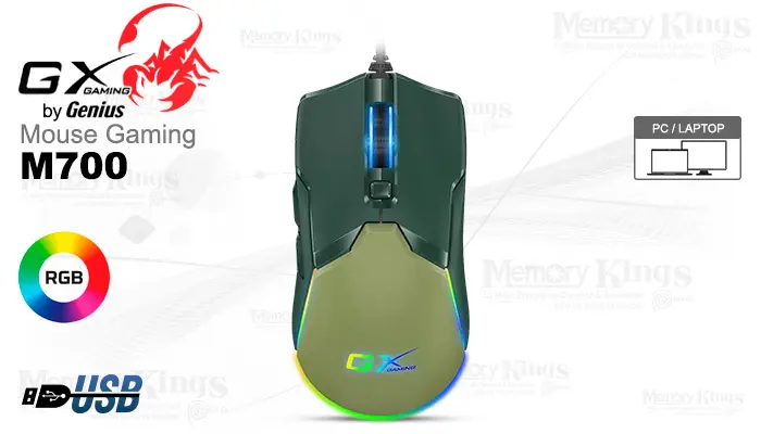 Gaming Gx Scorpion M700 RGB 7K Army Green