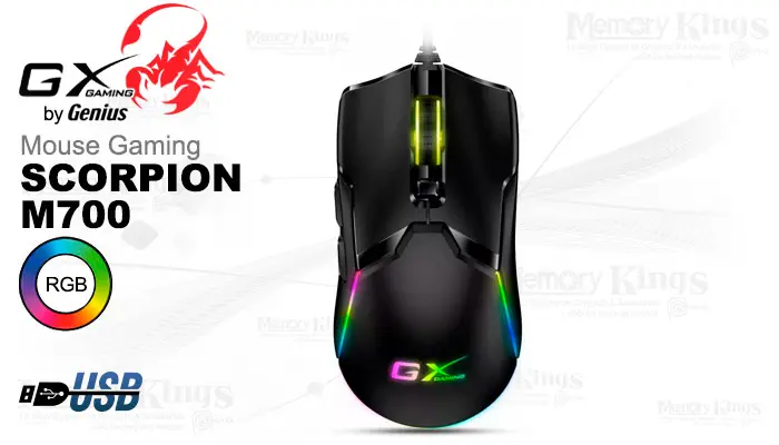 Gaming Gx Scorpion M700 RGB 7K Black