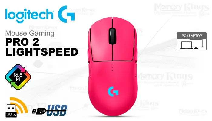 Logitech Gaming G Pro 2 Lightspeed 44K Pink Wireless