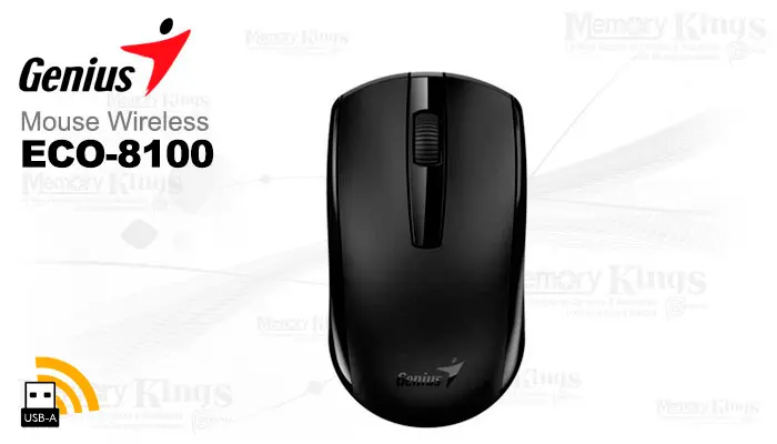 Genius ECO-8100 Wireless Recargable Black