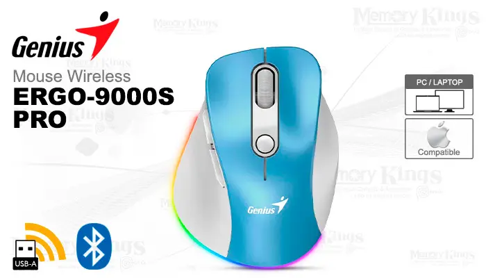Genius ERGO-9000S Pro RGB Blue Recargable